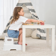 ÜNCLE WU 2 Pack Step Stool for Toddlers & Adults – Non-Slip Plastic Stool for Bathroom Sink, Potty Training,Kitchen & Toilet (Includes 2 Faucets, 2 Ducks, 3 Stickers)