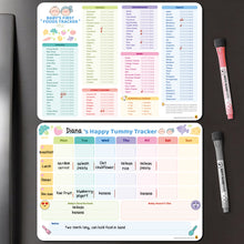 Baby Food Tracker Fridge Magnet 2 Pack, 101 Foods Before 1 Chart Dry erase weekly meal planner for baby led weaning and starting solids. Includes 2 markers, wipes clean, 10 x 14 inches