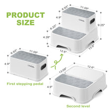 ÜNCLE WU 2 Pack Step Stool for Toddlers & Adults – Non-Slip Plastic Stool for Bathroom Sink, Potty Training,Kitchen & Toilet (Includes 2 Faucets, 2 Ducks, 3 Stickers)