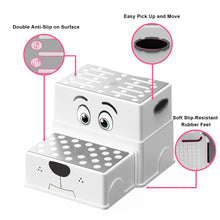 2-Step Kids Stool with Adorable Puppy Face – Anti-Slip Potty Training Stool for Bathroom Sink, Toilet & Kitchen, Adjustable Height, Lightweight, Includes 2 Duck Toys