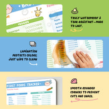 Baby First Foods Tracker Fridge Magnet, Dry Erase Feeding Chart Baby led weaning log for starting solids. Track 100 plus foods and allergens. Includes 2 markers, 10 x 14 inches