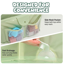 UNCLE WU Collapsible Baby Bathtub for 6M-3Y, Portable Toddler Travel Tub Folds flat for easy storage and turns a shower into a toddler tub; non-slip base and quick drain for small bathrooms