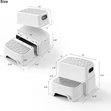 3 in 1 Step Stool for Kids - Toddler Sink Step Up Stool for Kitchen - Bathroom Safety Bottom as Potty Training Stool -Double Step Stool for Kitchen,Bathroom - Eco-Friendly