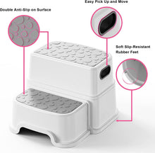 3 in 1 Step Stool for Kids - Toddler Sink Step Up Stool for Kitchen - Bathroom Safety Bottom as Potty Training Stool -Double Step Stool for Kitchen,Bathroom - Eco-Friendly