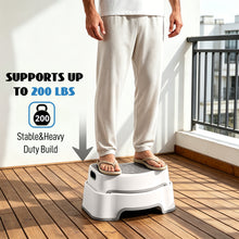 2-in-1 Adjustable Toilet Stool for Adults, Bathroom Foot Rest 4.7 or 8.2 inch setup, TPR non-slip surface, and 300 lb support for family, kids, guest bath, and potty training