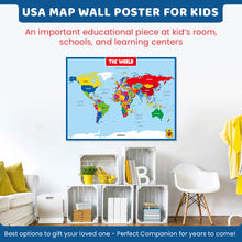 World Map Laminated Poster - 18 x 24 Inch