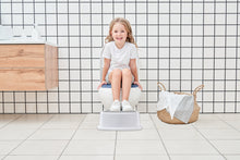 Step Stool for Kids - Toddler Step Up Stool for Kitchen - Bathroom Safety Bottom as Toilet Stool - Slip-Resistant Surface1 Step Stool for Kids / Adult (Gray White) 1 Pack