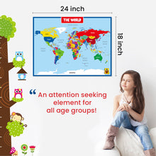 World Map Laminated Poster - 18 x 24 Inch