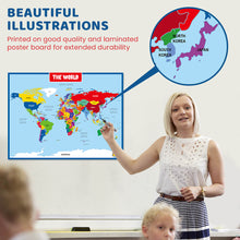 World Map Laminated Poster - 18 x 24 Inch