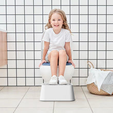 UNCLEWU 2 Pack Kids Step Stool - Bathroom Safety Bottom as Toilet Stool - Slip-Resistant Surface1 Step Stool for Kids / Adult (Gray White)