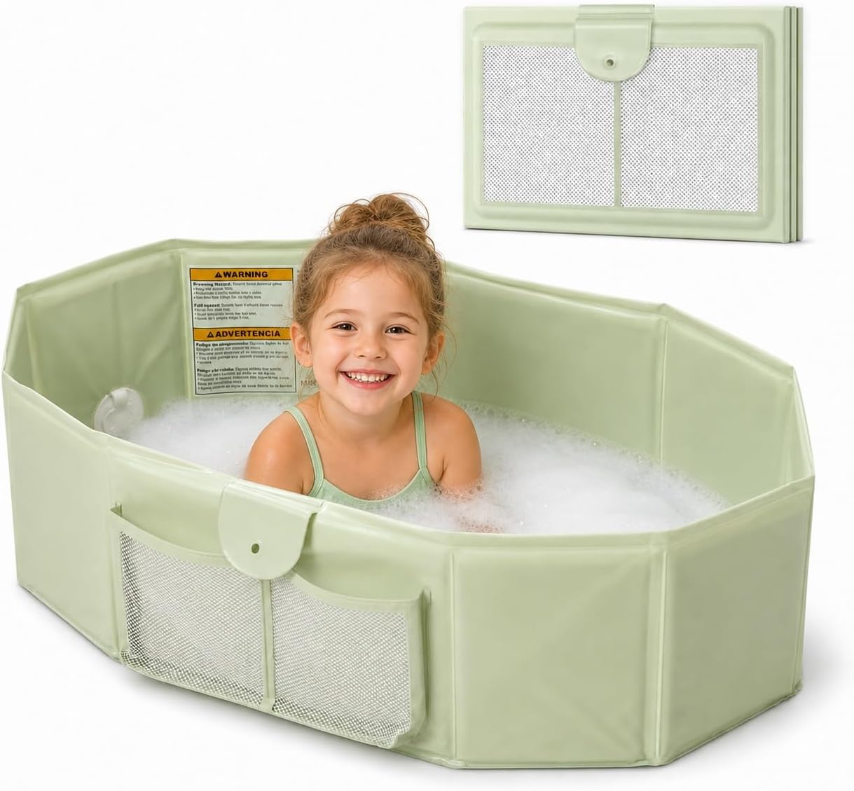Collapsible toddler bathtub